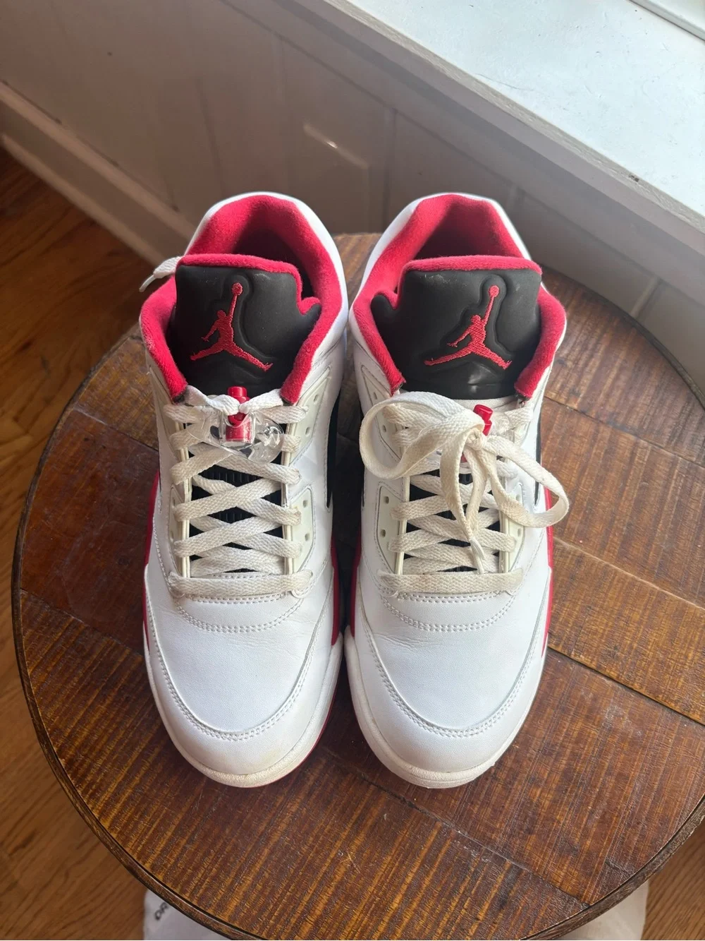 Nike Air Jordan 5 V Retro Low White Fire Red Black with box 11